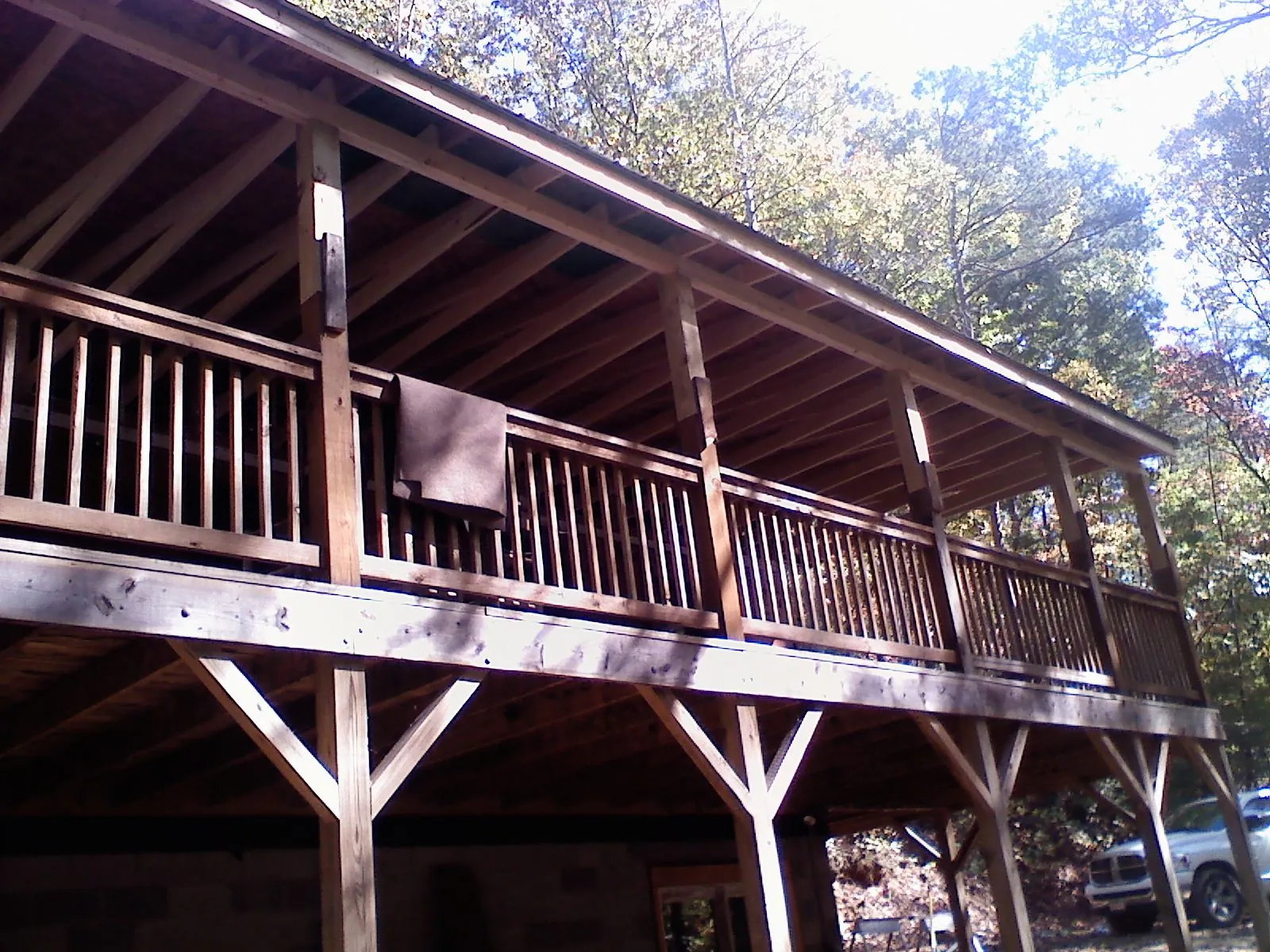 Timber framing under a new elevated porch and deck — Roof Leak Repair in Rock Hall by Roofing Brothers